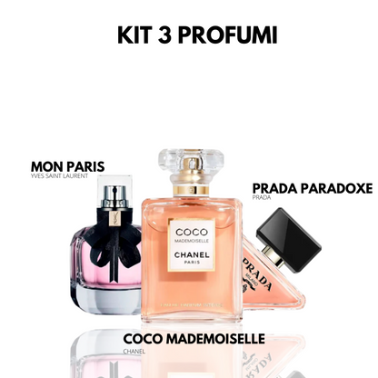 Kit sorpresa con 3 profumi