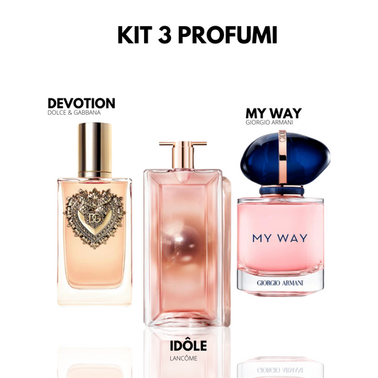 Kit sorpresa con 3 profumi