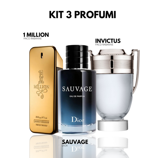 Kit sorpresa con 3 profumi