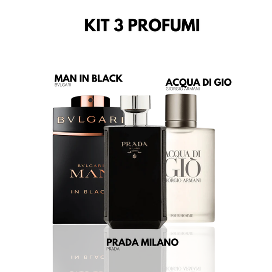 Kit sorpresa con 3 profumi
