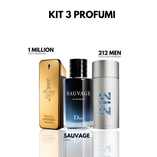 Kit sorpresa con 3 profumi