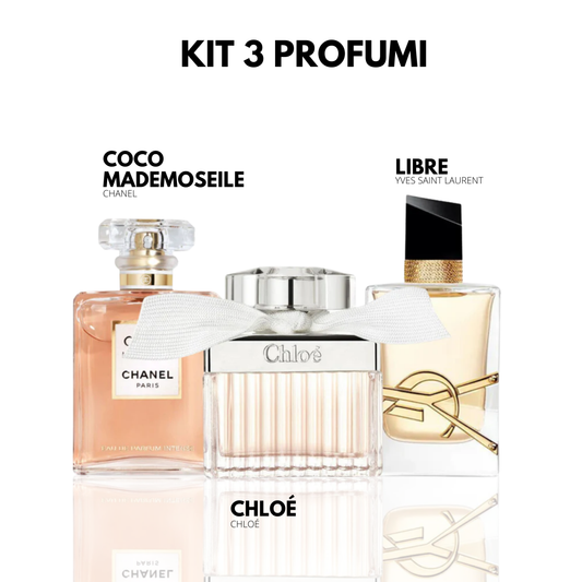 Kit sorpresa con 3 profumi