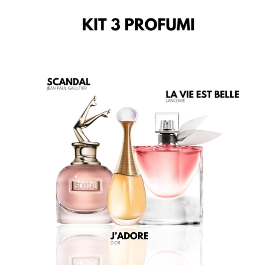 Kit sorpresa con 3 profumi